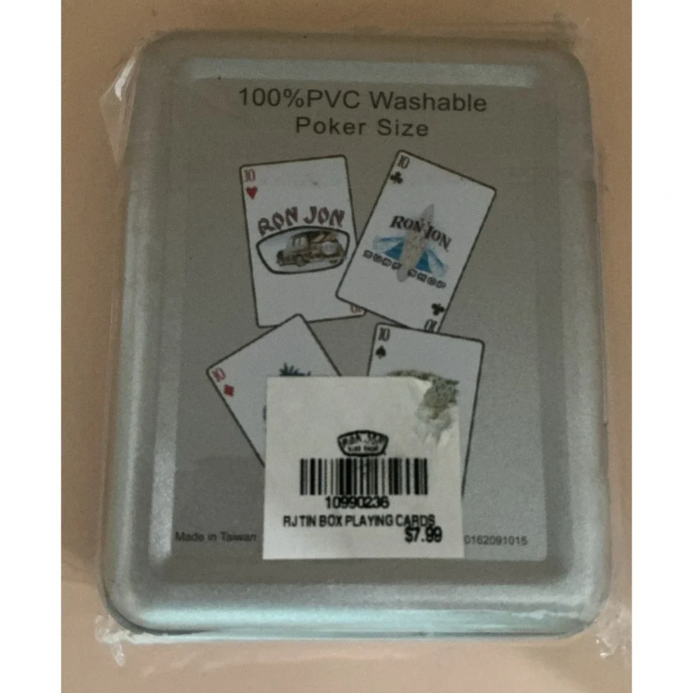 RON‎ JON Surf Shop PVC Playing Cards Collectible Tin, Brand New/Sealed